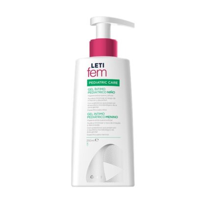 LETIfem Gel Íntimo Pediátrico Meninos 250ml, specialmente formulado para a higiene íntima diária desde a idade pediátrica até à adolescência.