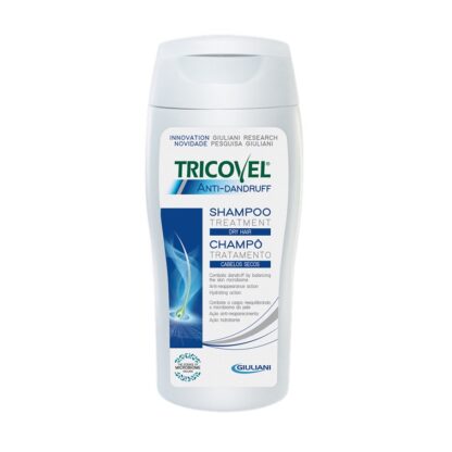 Tricolvel Champô Anti-Caspa Cabelo Seco 200ml, dia após dia, stress, poluição, desidratação, raios UV/IV, fumo e medicação conduzem