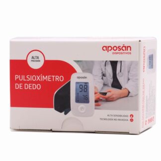 Aposan Pulsioximetro DB12, monitor do ritmo cardíaco e da saturação de oxigénio da hemoglobina arterial, com sensor de dedo.