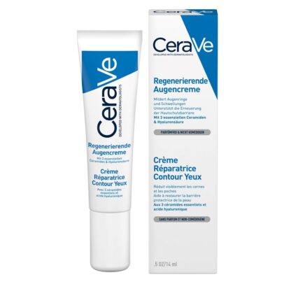 CeraVe Creme Reparador Contorno dos Olhos, creme Reparador para Contorno dos Olhos que reduz os papos e olheiras para uma pele protegida e luminosa.