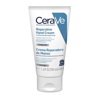 CeraVe SA Creme Reparador de Mãos 50ML, creme Reparador de Mãos de rápida absorção para mãos secas e ásperas. Hidrata e repara profundamente a pele.