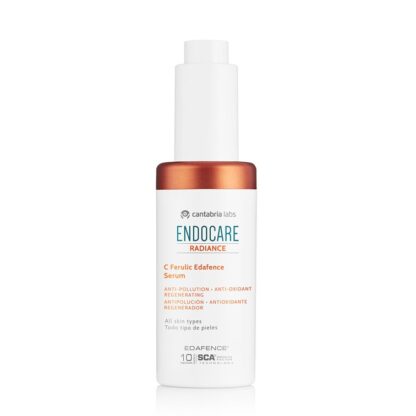 Endocare Radiance C Ferulic Edafence Serum 30ml, serum de rápida absorção que protege a pele dos danos causados ​​pelos estressores ambientais