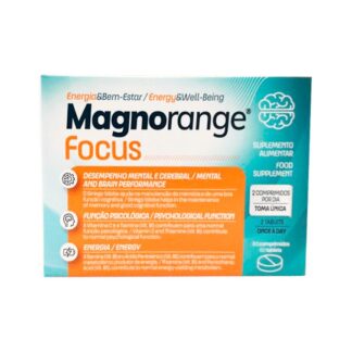 Magnorange Focus 60 Comprimidos, suplemento alimentar rico em Magnésio,