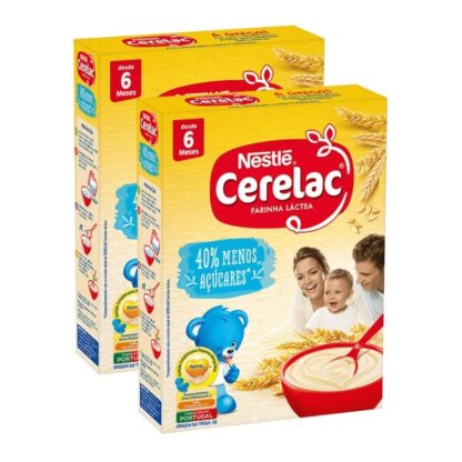 Nestlé Cerelac Farinha Láctea -40% Açúcar 2x500gr