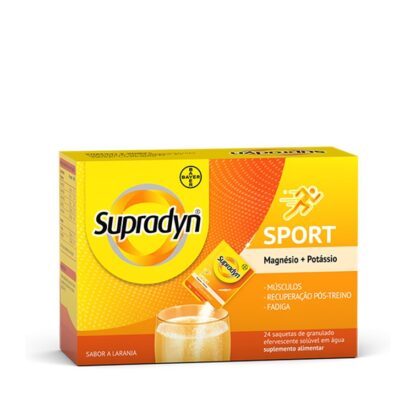 Supradyn Sport Magnésio e Potássio 24 Saquetas, combate a fadiga e mantém a máxima energia no teu dia a dia com Supradyn