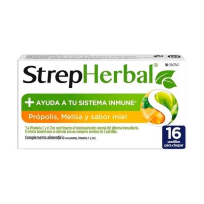 StrepHerbal Própolis Cidereira Mel x 16 pastilhas