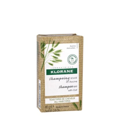 Klorane Aveia Champô Sólido 80gr, o Champô Sólido com Aveia cuida do cabelo de toda a família, a partir dos 3 anos de idade.