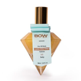 BOW Óleo Seco Corpo Betty 75 ml, com Glitter. Um tratamento diamante à base de óleos hidratantes que reparam e suavizam a pele