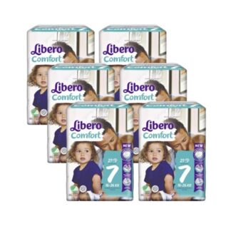 Libero Comfort 7 Fraldas x 6 16-26kg 21 Unidade