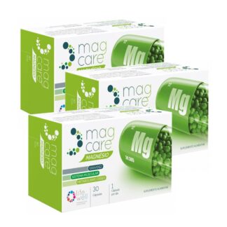 MagCare 30 Cáspsulas foi desenvolvido para uma correcta suplementação de Magnésio de modo a garantir o Valor de Referência do Nutriente (VRN).