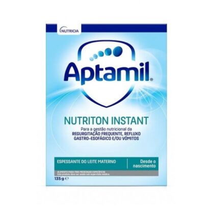 Aptamil® Nutriton Instant é um alimento para fins medicinais específicos, para a gestão nutricional de refluxo gastro- esofágico, regurgitação frequente e/ou vómitos, em lactentes desde o nascimento, destinado a espessar o leite materno ou o leite habitual do bebé. Não se destina a uso como fonte alimentar única.