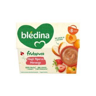 Blédina Frutapura Tacinha Maça Alperce Morango 4x100gr