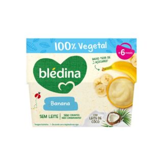 Blédina Tacinha 100% Vegetal Banana com Leite de Côco 4x95gr