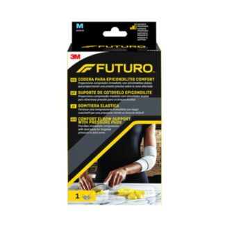 FUTURO Suporte Cotovelo Epicondilite Tam.S, concebido com almofadas estrategicamente colocadas, o Suporte de Conforto para Cotovelo com Almofadas de Pressão FUTURO™ aplica pressão dirigida nos tensões lesionados.
