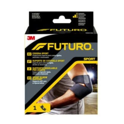 FUTURO Suporte Cotovelo Sport Ajustável, o suporte desportivo para cotovelo FUTURO™ fornece um apoio fiável para que possa acompanhar o seu regime de treino