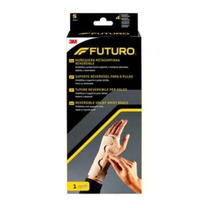 FUTURO Suporte ReversívelPulso Tam., o suporte de Pulso com Tala Reversível FUTURO™ proporciona suporte confortável e estabilizador para lesões comuns, tais como entorses
