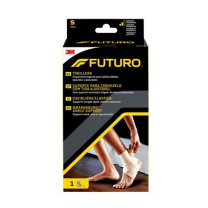 FUTURO Suporte Tornozelo com tira ajustável Tam.S, quando estiver a meio das suas atividades favoritas, ganhe vantagem sobre as articulações frágeis com a ajuda do Suporte de Tornozelo para Envolver FUTURO™.