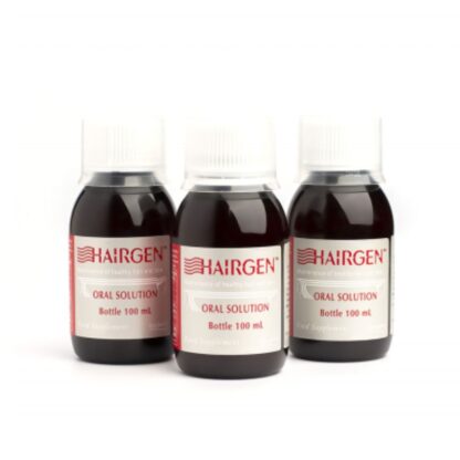 Hairgen Solução Oral é um suplemento alimentar que dá resposta à queda de cabelo que não depende de factores hormonais.