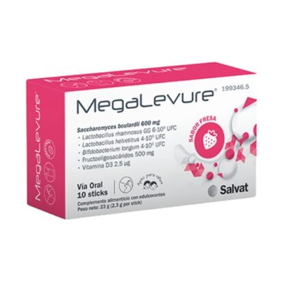 Megalevure Probiótico Morango 10 saquetas