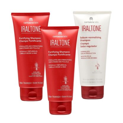Iraltone Champô Fortificante 2x200ml + Iraltone Seboregulador
