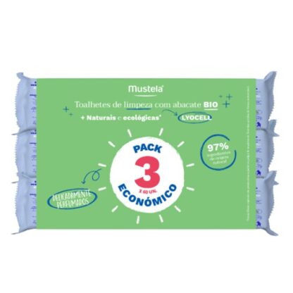 Mustela Toalhetes Limpeza BIO Pack 3