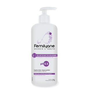 Femilyane Gel de Limpeza Fisiológico pH5.5 200ml, especificamente formulado para a higiene diária das zonas íntimas