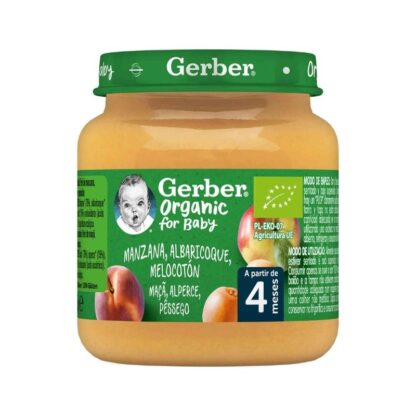 GERBER Organic Maçã Alperce Pêssego 125gr