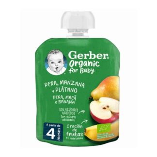 GERBER Organic Pera_Maça_Banana +4M 90gr