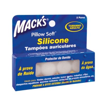 Mack's - Tampões p_ouvidos Silicone adulto - 2 pares