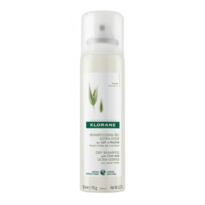 Klorane Champô Seco Aveia Ceramidas, este delicado champô seco, sem enxaguar, limpa suavemente para restabelecer o volume, a frescura e a textura do cabelo.