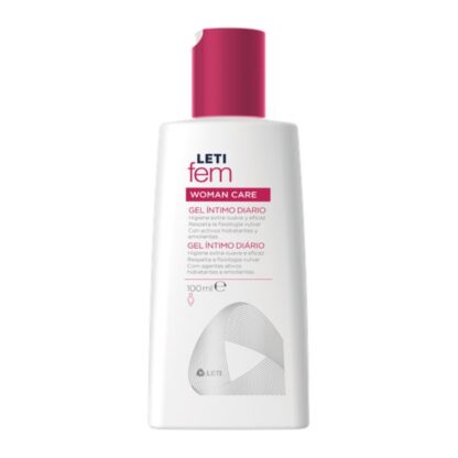 Letifem Woman Gel Íntimo 100ml, especialmente formulado para a higiene íntima diária da mulher.