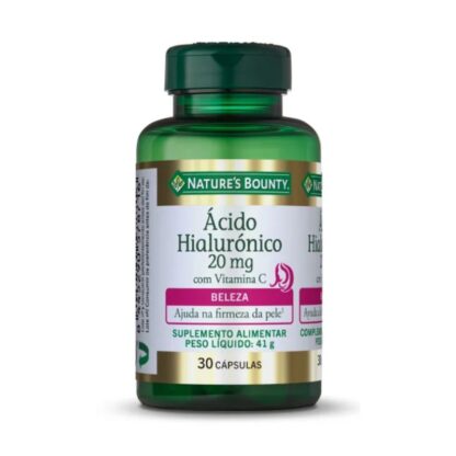 Natures Bounty Ácido Hialurónico com Vitamina C 30 cápsulas
