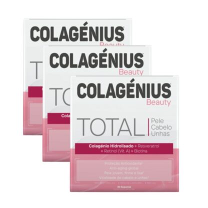 Colagénius Beauty Colagénio 30 Carteiras - 3 Packs