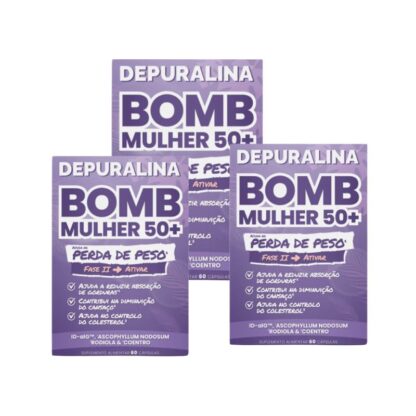 Experimente o poder triplamente reforçado da Depuralina Bomb Mulher 50+,