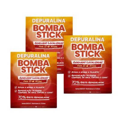 Depuralina Bomba Stick - Gordura Localizada - 3x30 Sticks