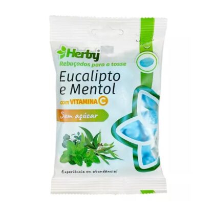 Herby Rebuçados Para a Tosse Eucalipto e Mentol Com Vitamina C Sem Açúcar 60g