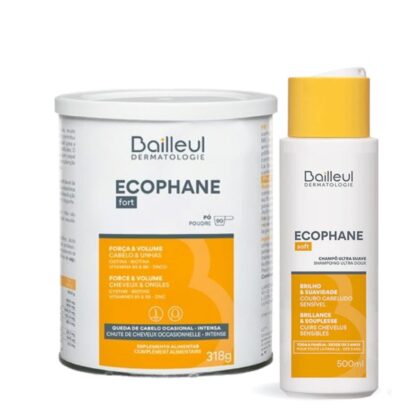 Ecophane Fort Pó Lata + Ecophane Soft Champô Ultra Suave 500