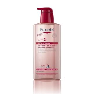 O Eucerin pH5 Óleo Gel de Duche Reconfortante foi especialmente formulado para limpar suavemente a pele sensível
