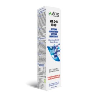 Arkopharma Vitamina C+D + Zinco 2x20 Comprimidos Efervescentes