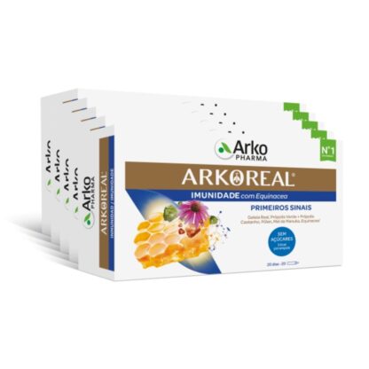 Arkoreal Geleia Real Imunidade Sem Açúcar - 20 Ampolas - Leve 5 Pague 4