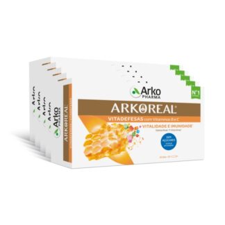 Arkoreal Geleia Real Vitaminas Laranja sem Açúcar - 20 Ampolas - Leve 5 Pague 4