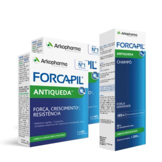 Forcapil Antiqueda 2x30 comprimidos + Champô Antiqueda 200 ml