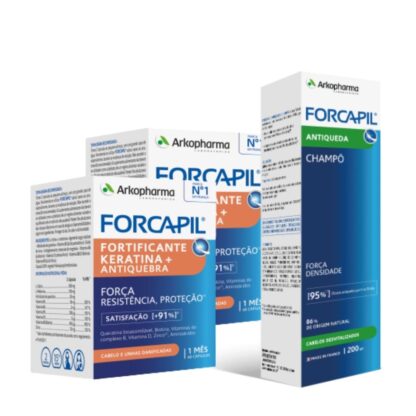 Forcapil Fortificante 2x60 Cápsulas + Champô Antiqueda 200 ml