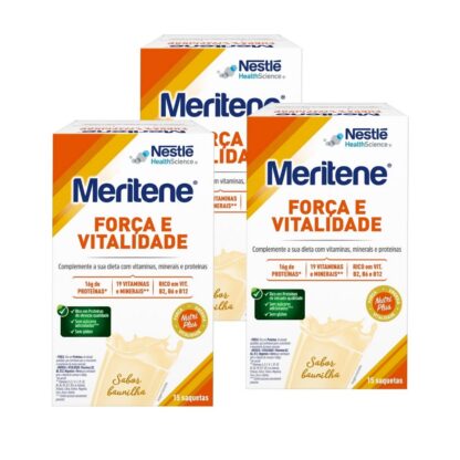 Nestlé Meritene Força Vitalidade Batido Baunilha 3x15 Saquetas