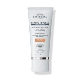 O Esthederm Solaire Photo Reverse com Cor Beige Claro é um fotoprotetor facial de nova geração, especialmente desenvolvido para pele com manchas e sujeita a irregularidades pigmentares