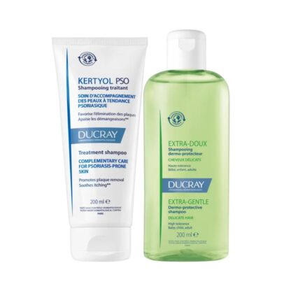Ducray Kertyol P.S.O Champô 200ml + Extra-Doux Champô 200ml