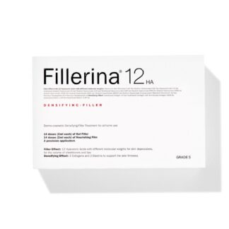 O Fillerina 12 Filler Intensivo Grau 5 é o tratamento mais concentrado da linha Fillerina, desenvolvido para atuar nas rugas muito profundas, flacidez severa e perda de volume facial acentuada.